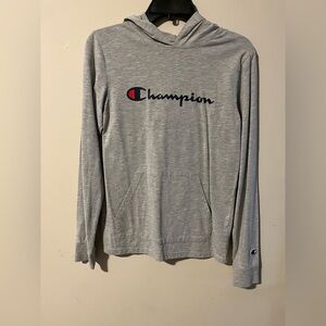 Champion Heather Gray Hoodie with Logo